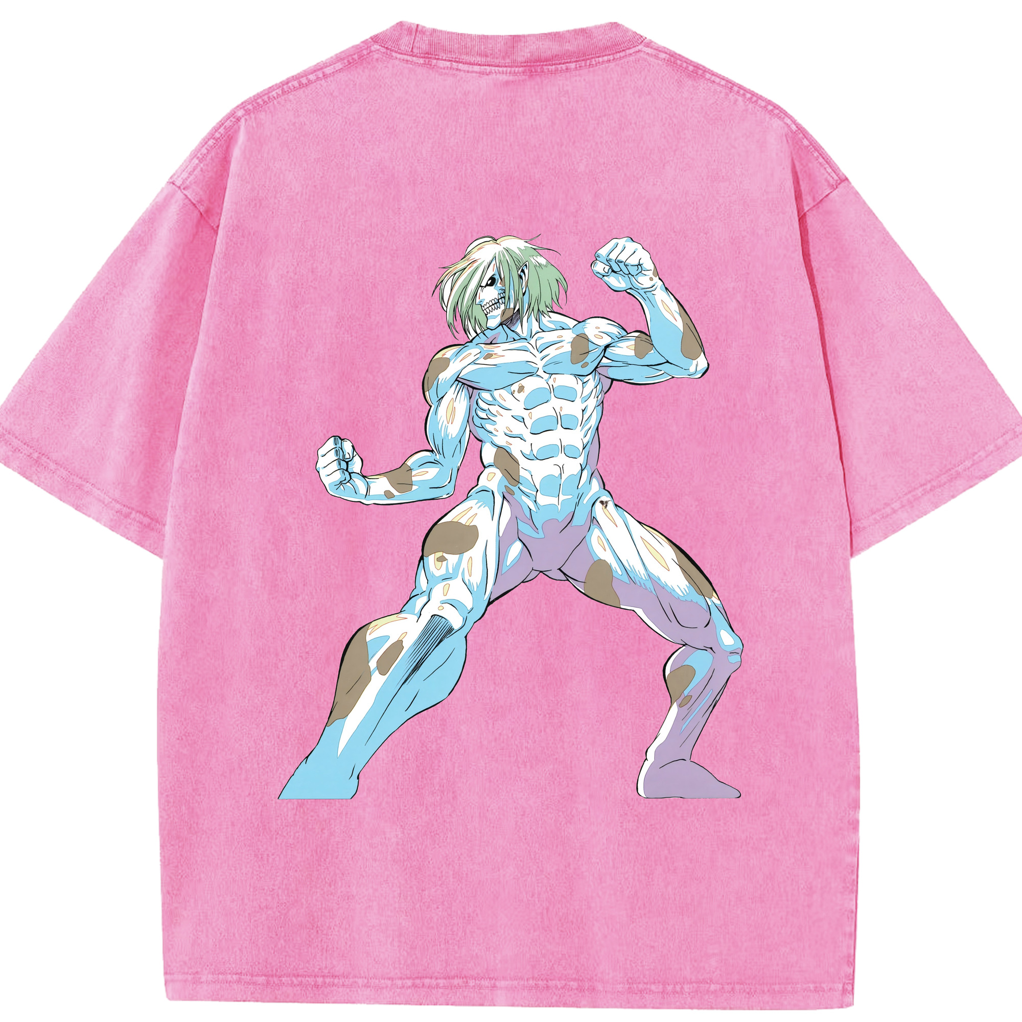（画像用） 進撃の巨人 Attack on Titan 綿100% ヴィンテージ風 半袖Tシャツ（背面プリント）